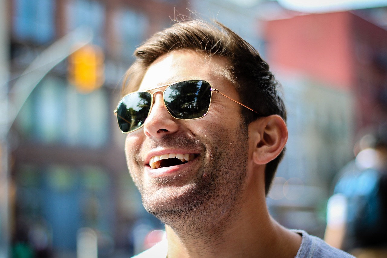 happy, man, adult, city, face, guy, outdoors, person, portrait, smile, sunglasses, urban, laughing, happy, man, man, man, man, man, person, person, smile