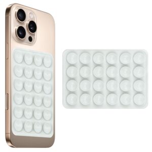 basics suction phone case anti slip silicone hands free sticky pads for phone case mount for selfies videos mirror shower car dashboard